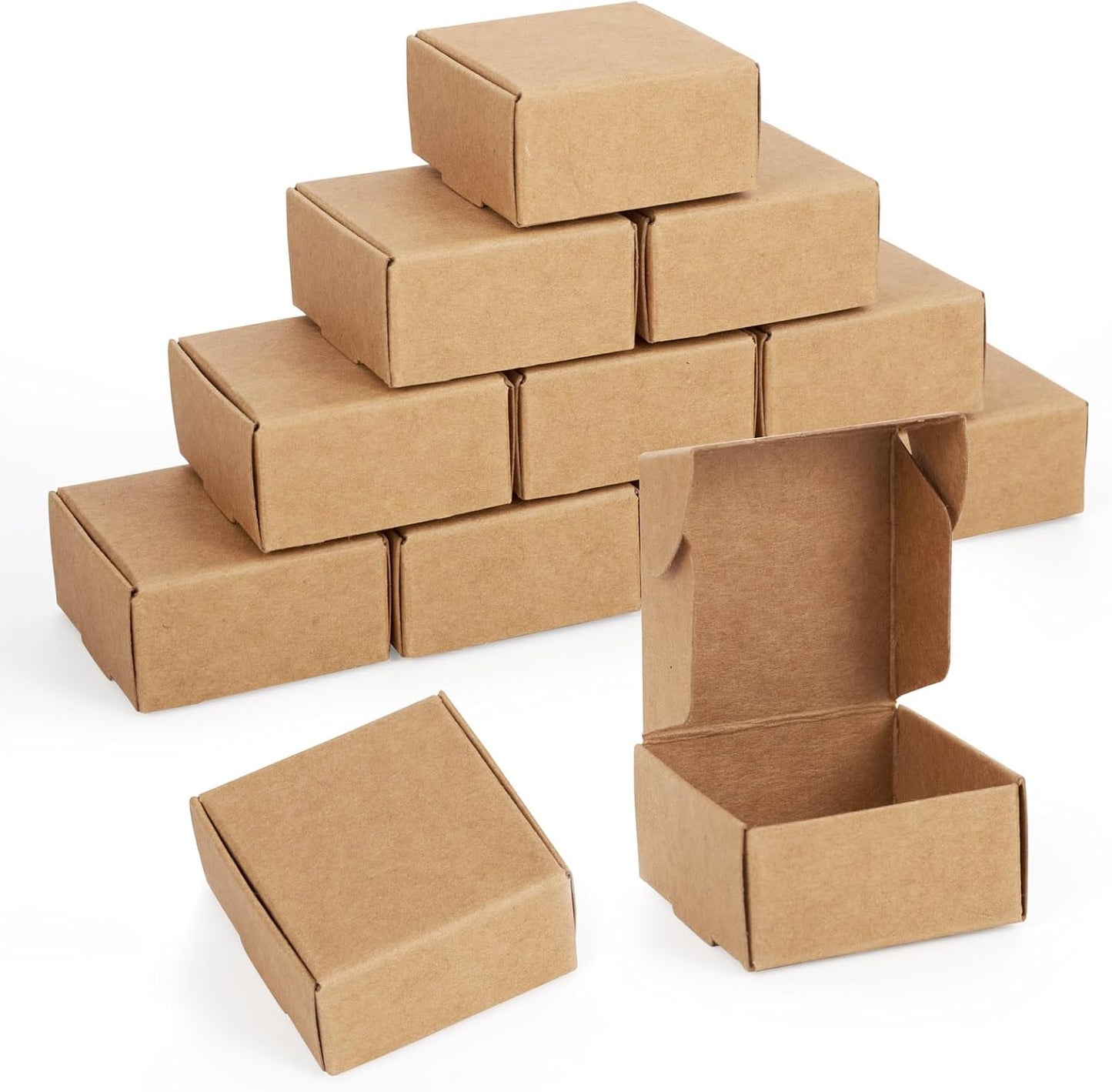 50 Pzas Cajas Cartón Corrugado para Joyería