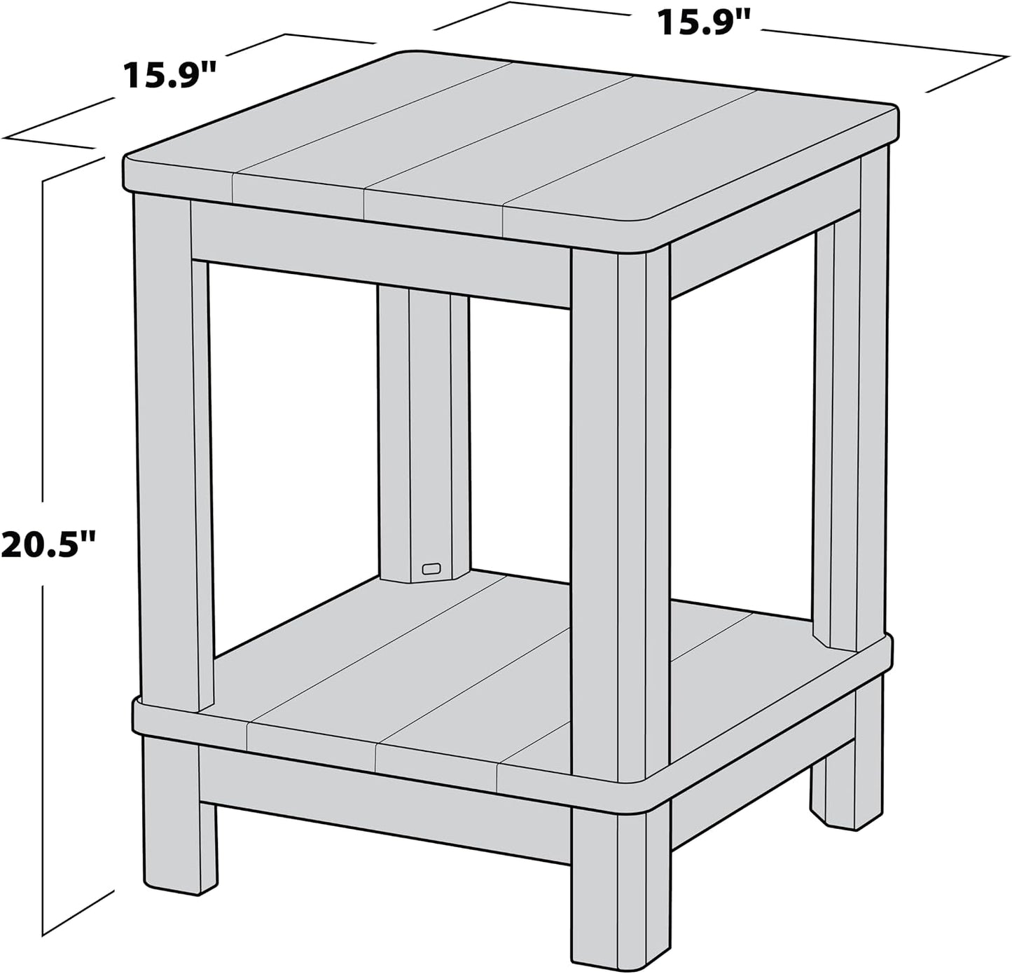 Mesa auxiliar Adirondack Deluxe Keter Negro