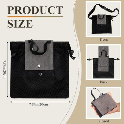 Bolsa plegable malla caza hongos roca ajustable con gancho