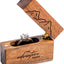 Caja anillo compromiso madera nogal grabado