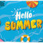 Bandera Hello Summer 3x5ft decoración piscina fiesta