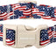 Collares perros bandera patriótica EE.UU. rojo blanco azul
