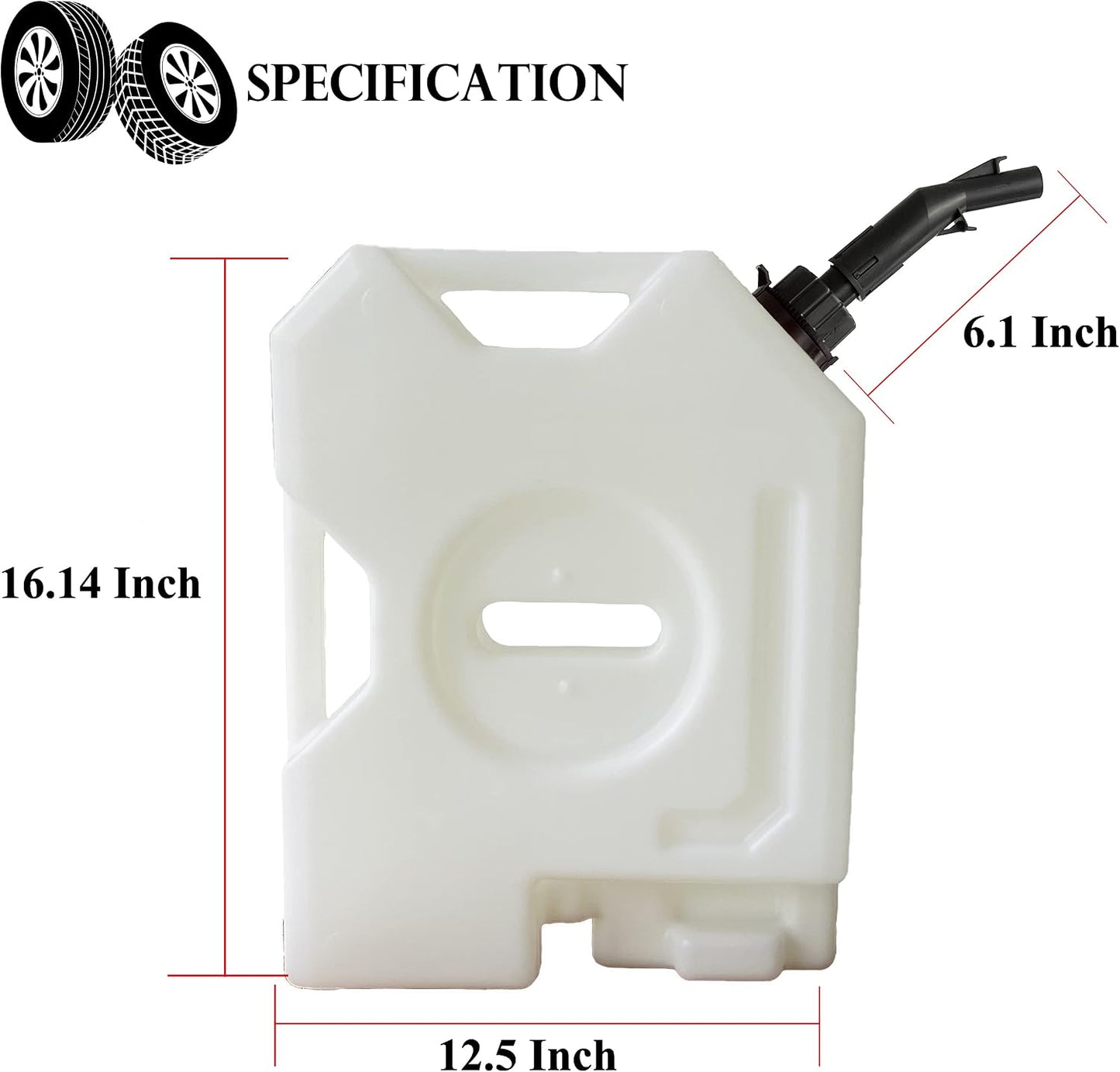 Contenedor agua 2gal lata blanca para vehículos 2pzas