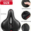 Cojín asiento bicicleta ancho doble absorción viscoelástica