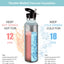 Botella agua aislada acero inox 24oz set 8 con pajita