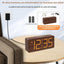 Reloj despertador digital de madera alarma volumen