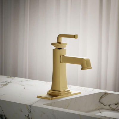 Grifo baño una manija 1.2gpm latón cepillado vibrante