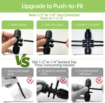 6 Accesorios Riego Goteo 1/2" Conectores T 6 Vías Antifugas