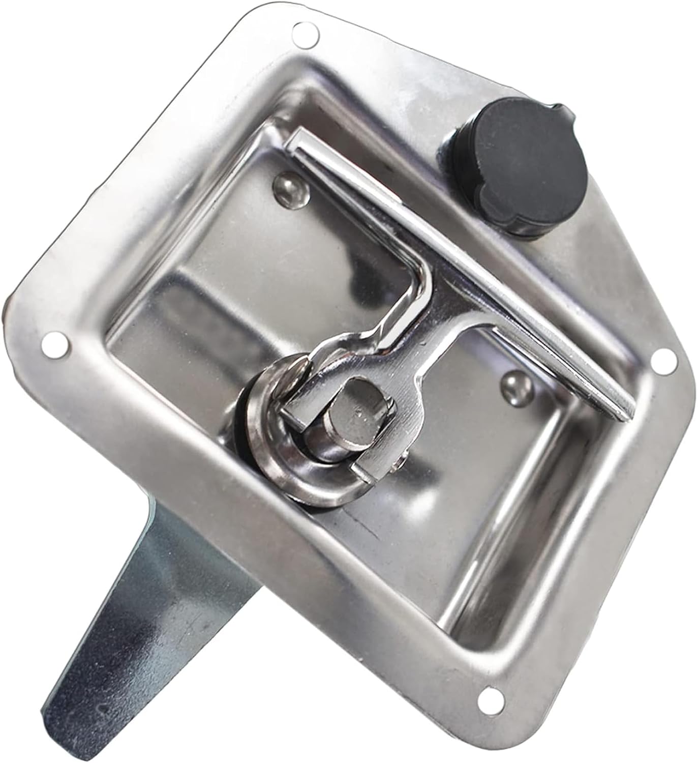 Pestillo puerta remolque acero inox 304 con llaves