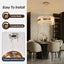 Candelabro dorado LED 24pulg redondo cristal lujo sala