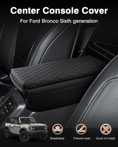 Funda consola Ford Bronco piel sintética con bolsillos