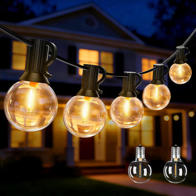 Tira luces exteriores 50ft impermeable 252 bombillas Edison G40