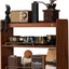 Organiz. estantería madera nogal 3 niveles para café