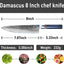 Cuchillo chef VG10 8pulg acero inox 67 capas con funda