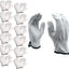 Guantes piel cabra grano premium talla M 12 pzas marrón