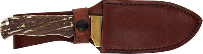 Cuchillo fijo acero alto carbono 9.1pulg mango estaglón supervivencia