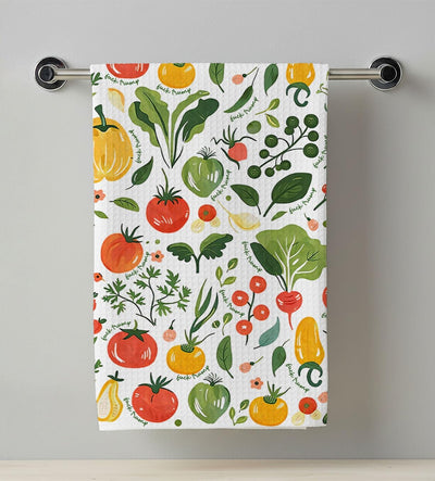 Toalla de cocina divertida con diseño vegetal y anti Trup