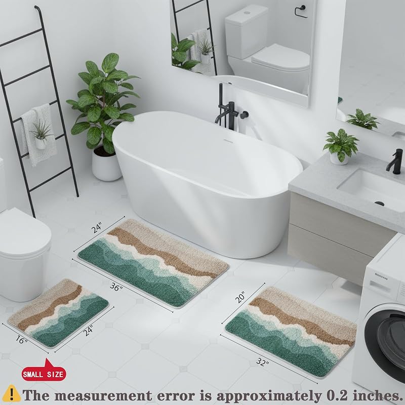 Alfombras baño microfibra antideslizantes ducha dormitorio