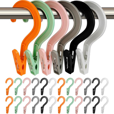 Ganchos para ropa sucia botas clips baño viaje 24uds
