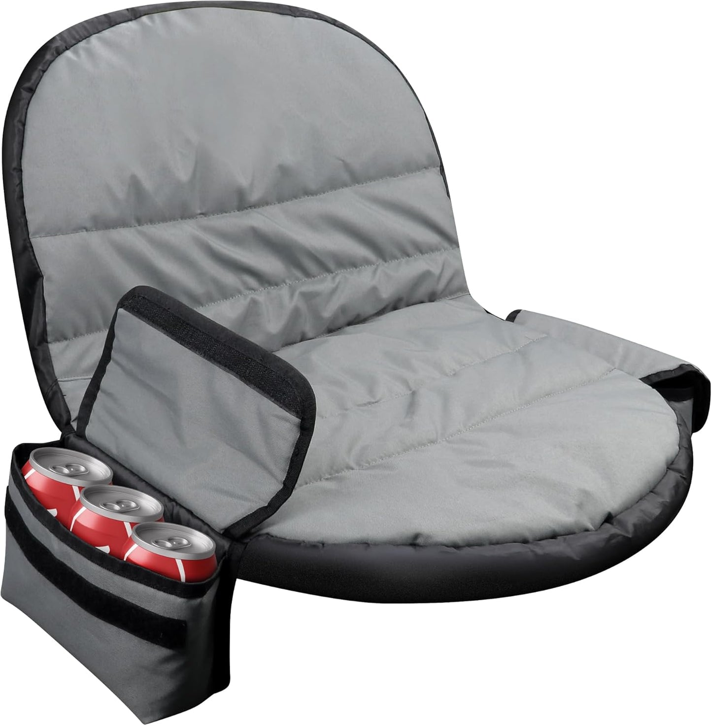 Funda asiento cortacésped con 2 bolsas tela Oxford 600d gris