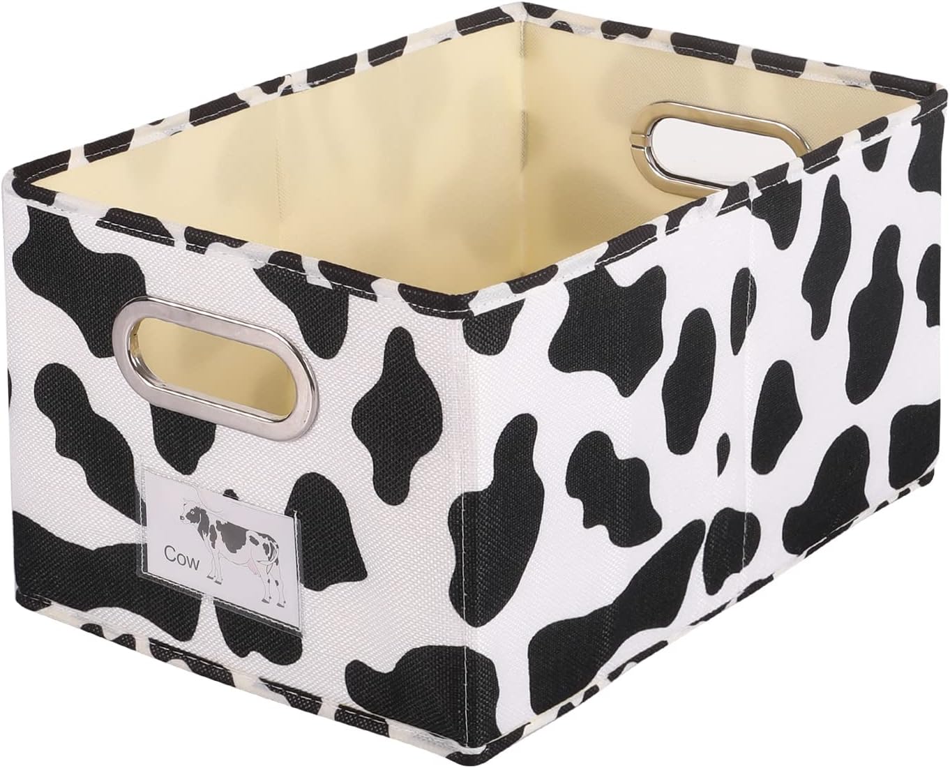 Caja almacenamiento tela algodón lino plegable con asas