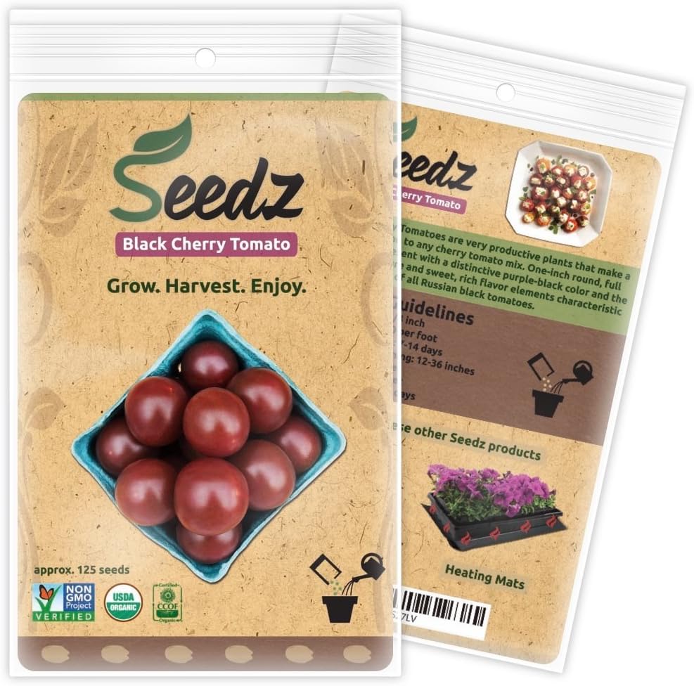 Semillas tomate cherry negro orgánicas certificadas EE.UU