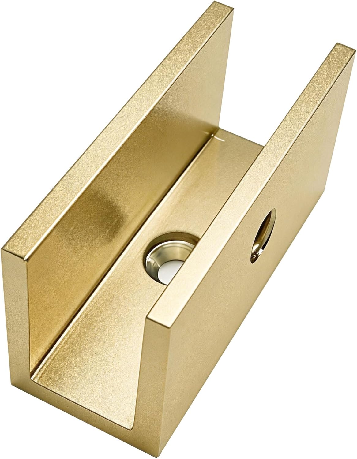 Abrazadera vidrio latón macizo soporte fijo 3/8-1/2in dorado