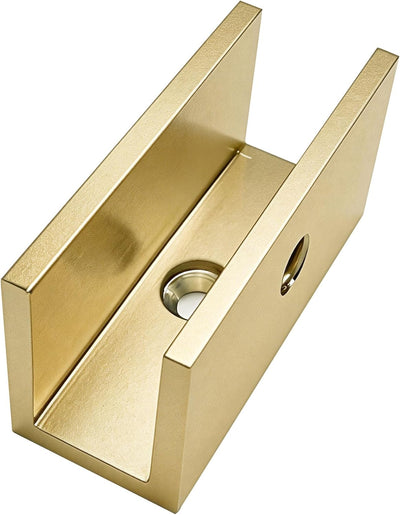 Abrazadera vidrio latón macizo soporte fijo 3/8-1/2in dorado