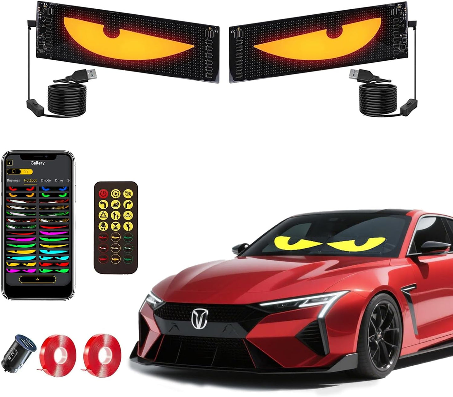 Luz ojos diablo para camión SUV UTV 13.7x4" 2pzas