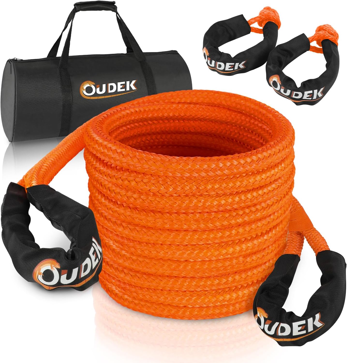 Kit cuerda remolque 7/8" x30pies 2 grilletes elástica 30%