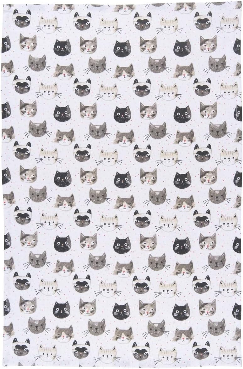 Toalla cocina algodón estampado gatos