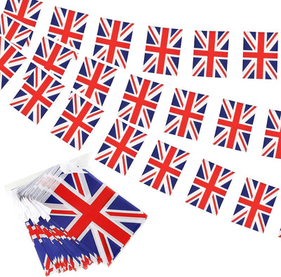 30 Banderas Reino Unido 33ft para Eventos y Decoración