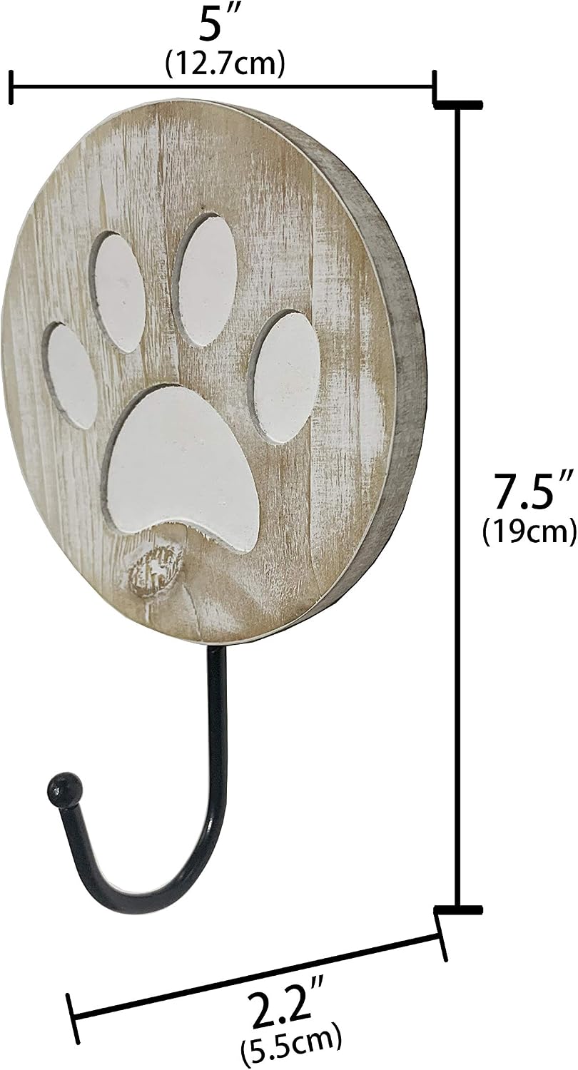 Ganchos correa perro estilo rústico para pared
