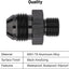 Adaptador 1/4-19 BSPP aluminio negro