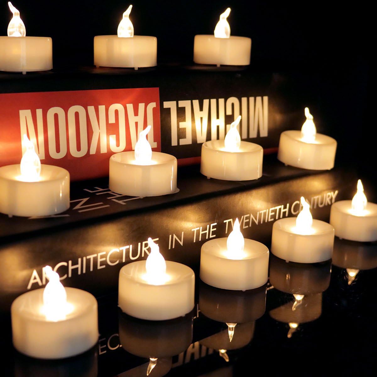 12 Velas LED Té Temporizador 6h/18h Blanco Cálido