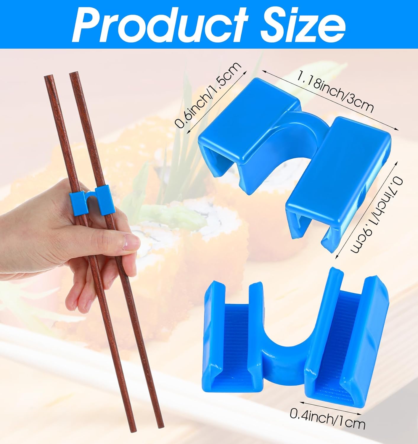 10 Pzas Palillos Entrenadores Coloridos Accesorios Cocina