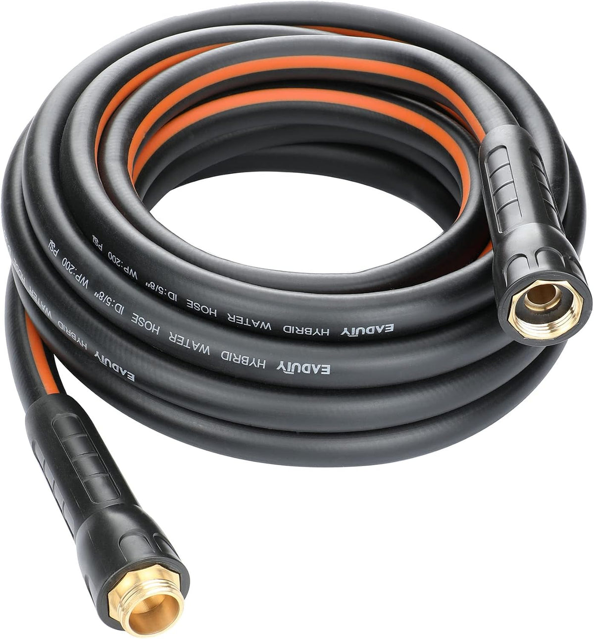 Manguera jardín 5/8pulg x25ft gris naranja flexible