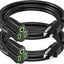 Cable extensión eléctrica 36pulg 2 pzas 3 clavijas 16AWG