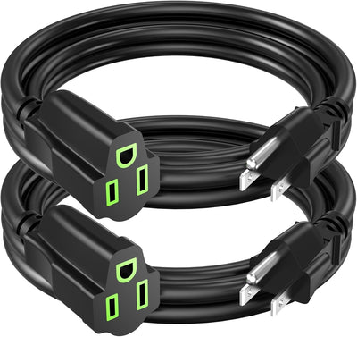 Cable extensión eléctrica 36pulg 2 pzas 3 clavijas 16AWG