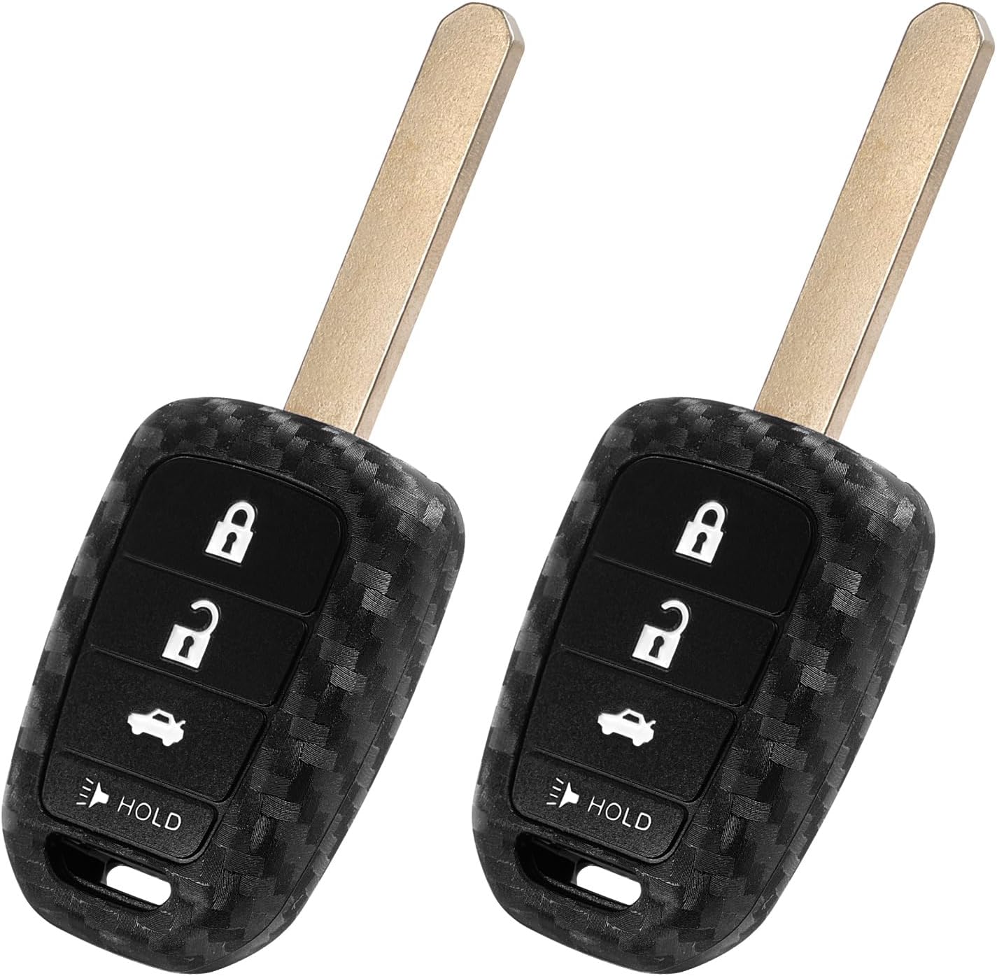 2 Pzas Funda Fibra Carbono Silicona Comp Honda Accord Civic