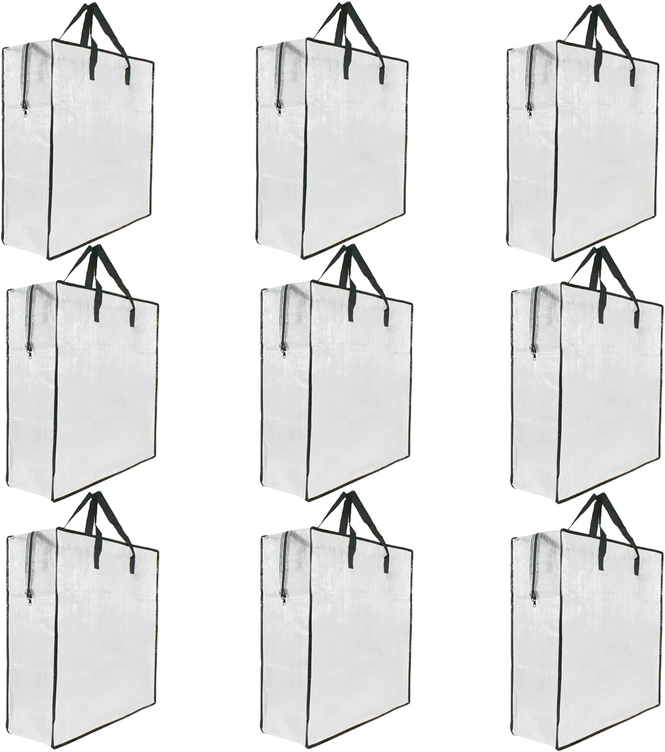 9 bolsas transparentes con cremallera para armario y mudanza