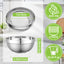 6 Pzas Cuencos Acero Inox 7pulg 52.4oz Doble Pared Apilables