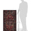 Alfombra acento persa 2.3x4ft rojo multi sin desgaste