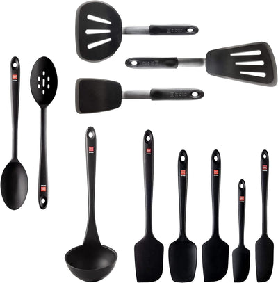 Juego cocina silicona 11 pzas espátulas cucharas resistentes 600°F