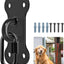 Soporte correa perro pared gancho uso interior exterior negro
