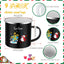 9 Tazas Navidad Esmaltadas 12oz para Café Regalo Familia