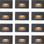 Luces LED escalera exterior 120V 3000K blanco IP66 4W 12