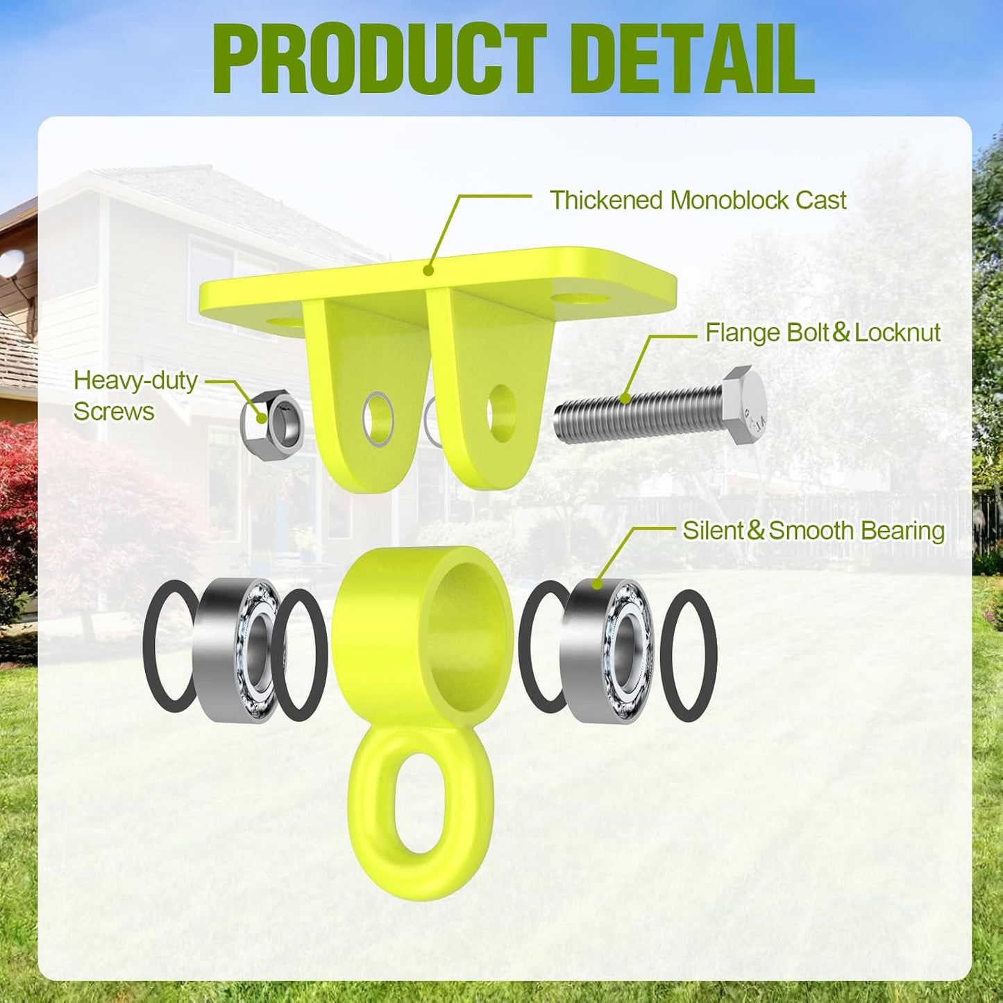 Perchas columpio resistentes para porche y techo