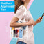 Bolso transparente grande con cremallera 12x6x12pulg para eventos