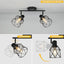 Luminaria riel cocina 2 luces E26 negra para techo